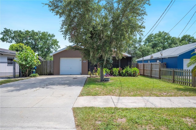 735 Virginia Ave, Auburndale, FL 33823 - view of front facade with driveway, stucco siding, and an attached garage