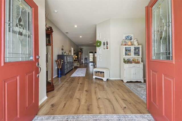 1933 Griffin Trl, Bartow, FL 33830 - foyer entrance featuring light wood-style flooring and recessed lighting