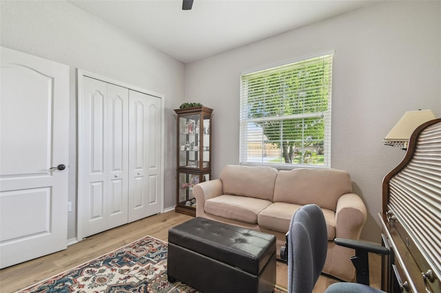 1933 Griffin Trl, Bartow, FL 33830 - sitting room featuring light wood-type flooring and ceiling fan