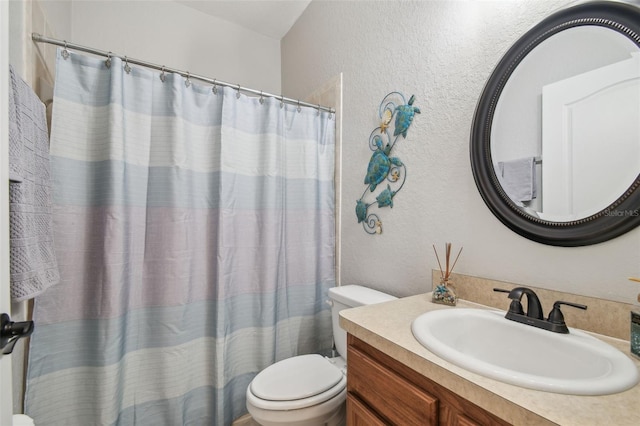 1933 Griffin Trl, Bartow, FL 33830 - full bathroom with vanity, a textured wall, and curtained shower