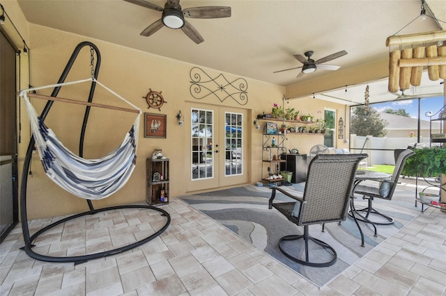 1933 Griffin Trl, Bartow, FL 33830 - view of patio / terrace with french doors and ceiling fan