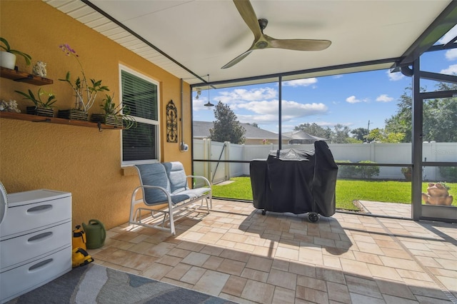 1933 Griffin Trl, Bartow, FL 33830 - sunroom with a ceiling fan and plenty of natural light