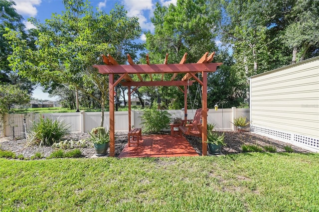 1933 Griffin Trl, Bartow, FL 33830 - fenced backyard featuring a pergola and a patio area