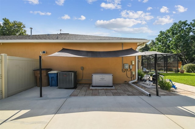 1933 Griffin Trl, Bartow, FL 33830 - view of patio featuring glass enclosure