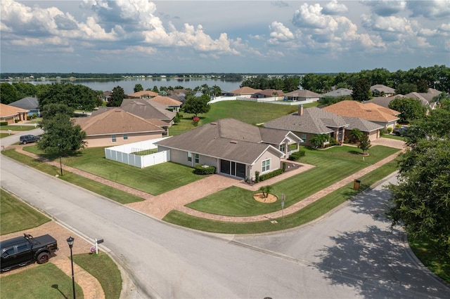 702 Country Walk Cv, Eagle Lake, FL 33839 - aerial perspective of suburban area featuring a large body of water