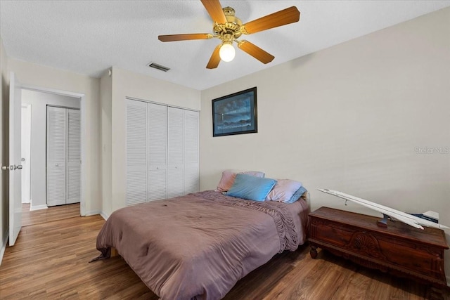 512 Hilldale Rd, Brandon, FL 33510 - bedroom with wood finished floors, a closet, and a ceiling fan