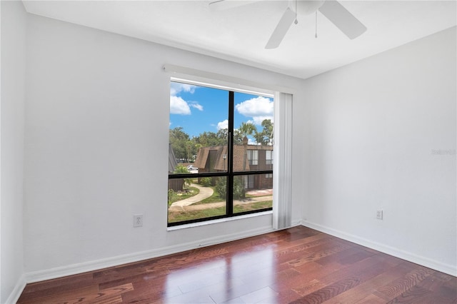 1836 N Crystal Lake Dr Unit 11, Lakeland, FL 33801 - spare room featuring wood finished floors and a ceiling fan