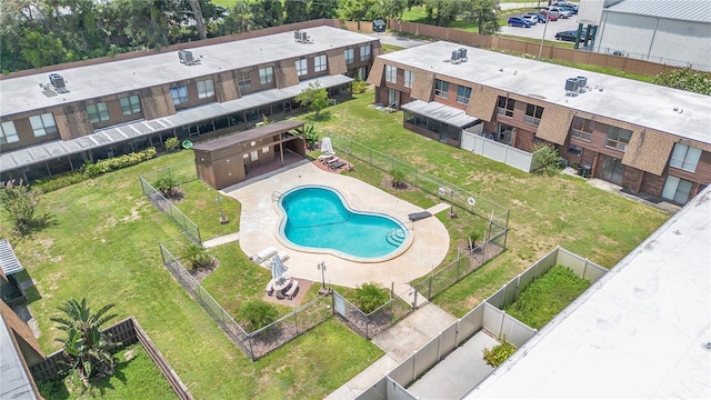 1836 N Crystal Lake Dr Unit 11, Lakeland, FL 33801 - drone / aerial view of a pool