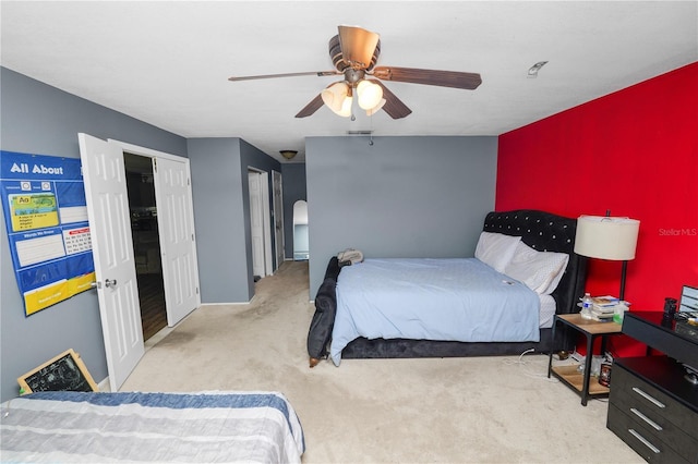 404 Country Ln NE Unit 404, Winter Haven, FL 33881 - carpeted bedroom with ceiling fan