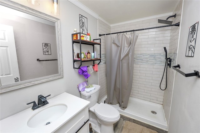 404 Country Ln NE Unit 404, Winter Haven, FL 33881 - full bathroom with crown molding, vanity, and tiled shower
