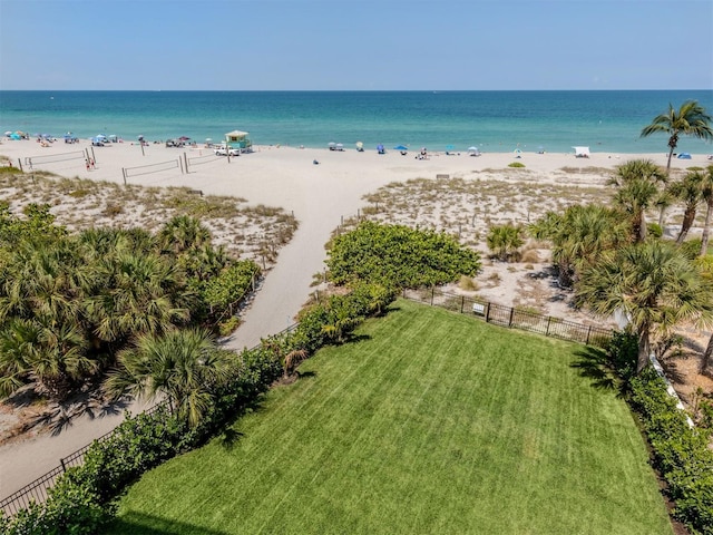 property view of water with a view of the beach