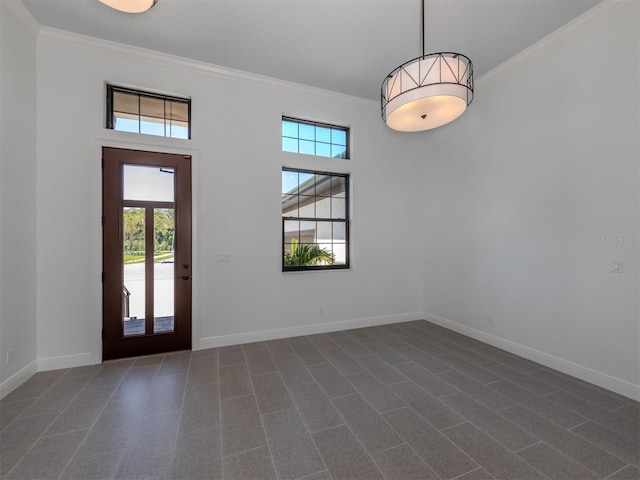 foyer entrance with ornamental molding