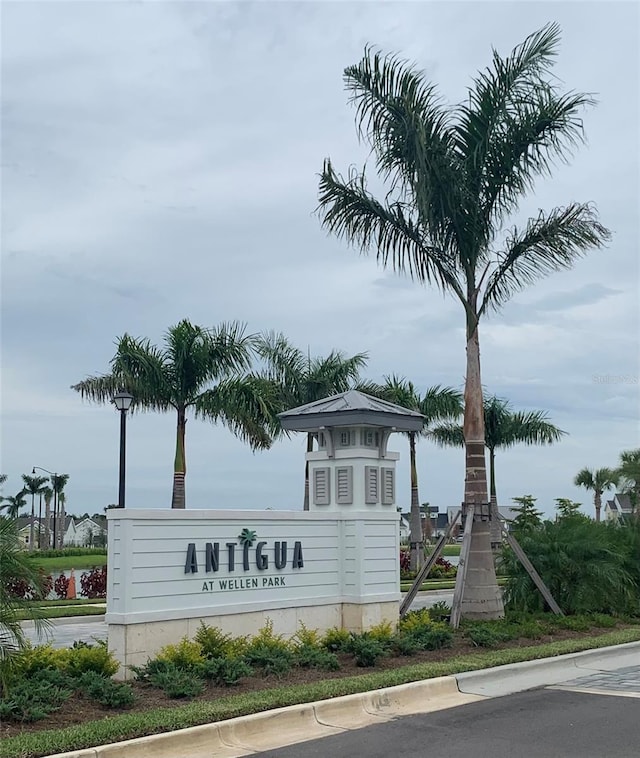 view of community sign