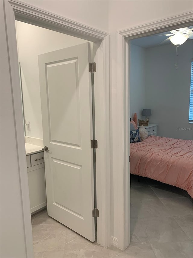 view of tiled bedroom