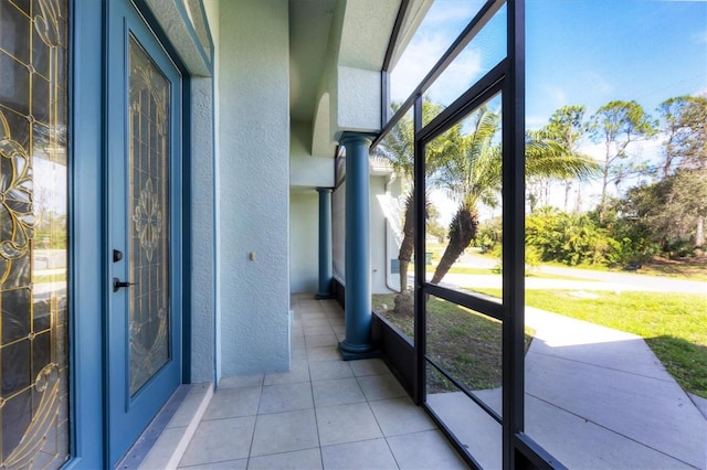 view of sunroom