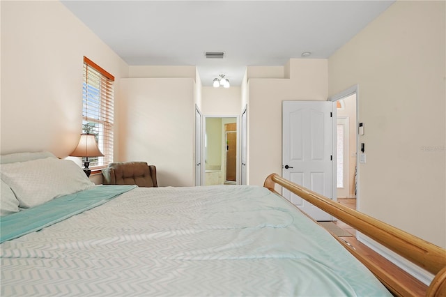 bedroom featuring light hardwood / wood-style flooring