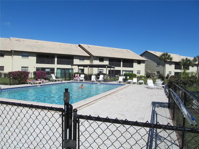 view of pool with a patio area