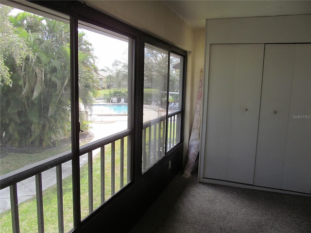 unfurnished sunroom with a healthy amount of sunlight