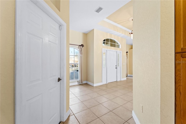 interior space with ornamental molding