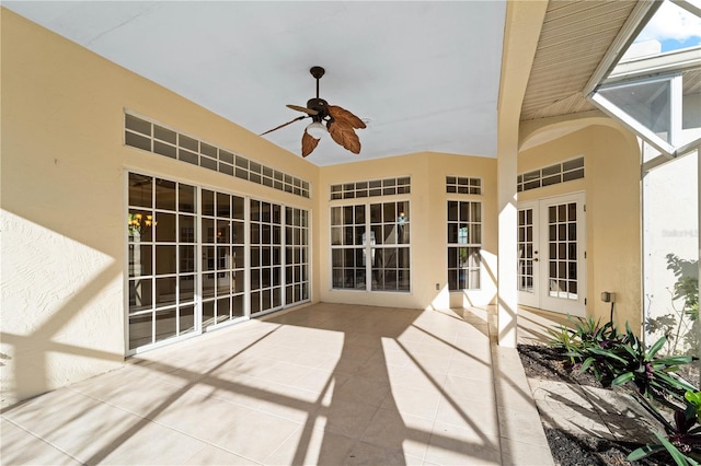 view of patio with ceiling fan