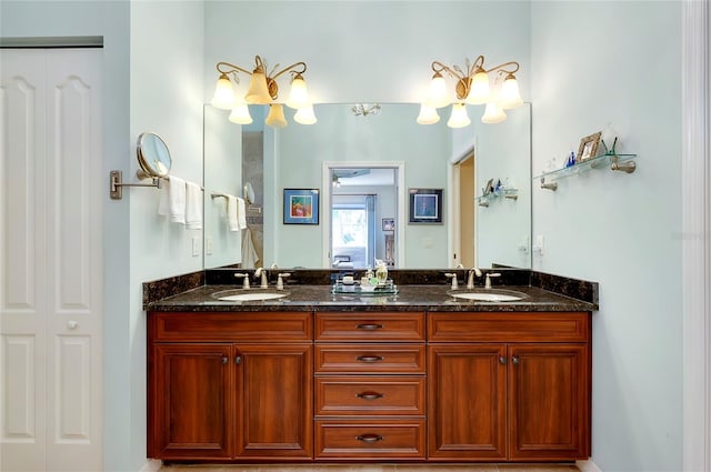 bathroom featuring vanity