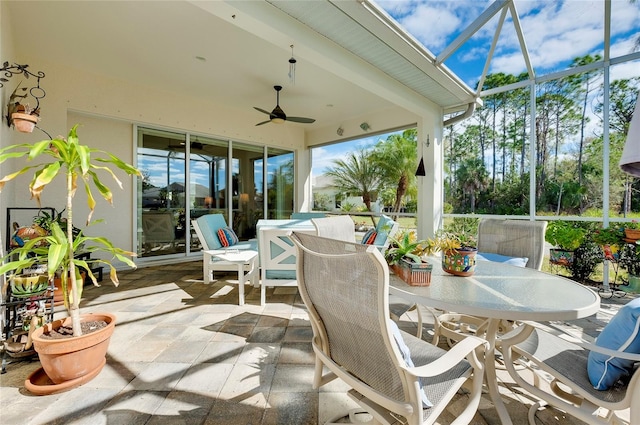 view of sunroom / solarium