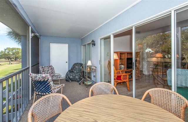 view of sunroom / solarium