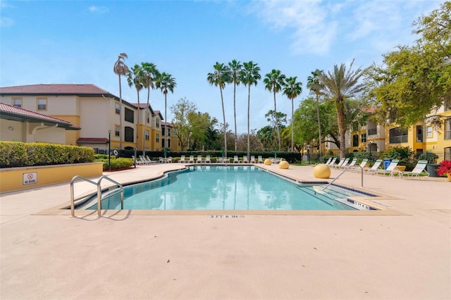 view of pool with a patio