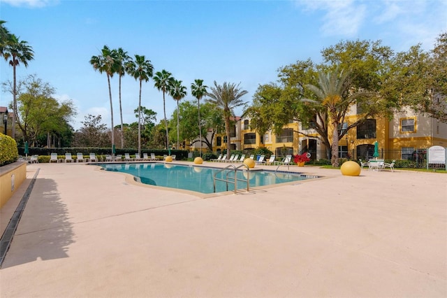 view of pool with a patio area