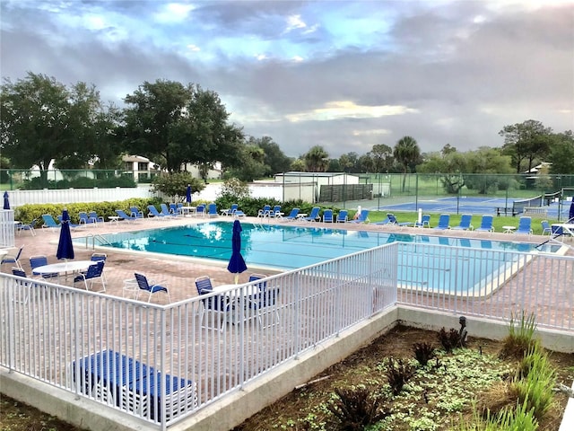 view of pool with a patio area