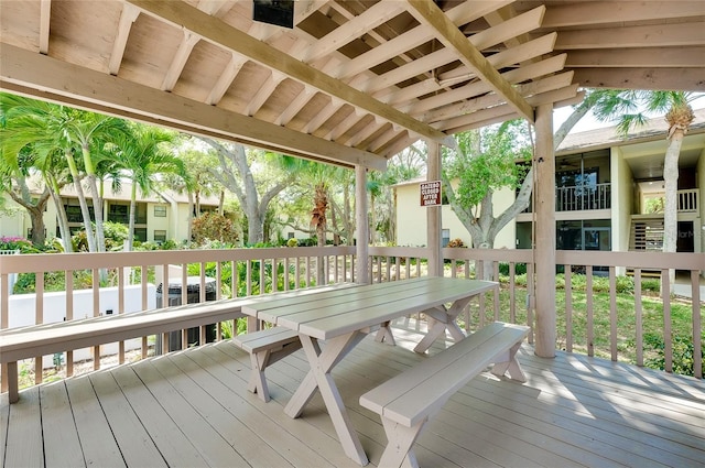 view of wooden deck