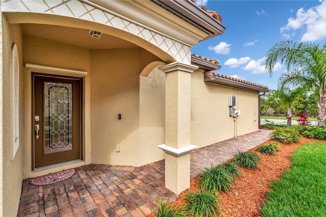 view of doorway to property