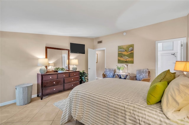 view of tiled bedroom