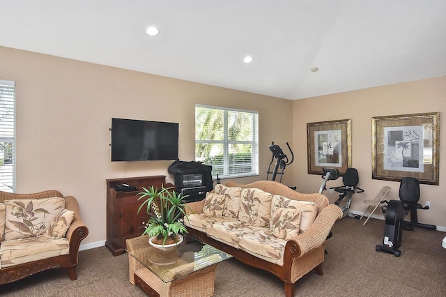 view of carpeted living room