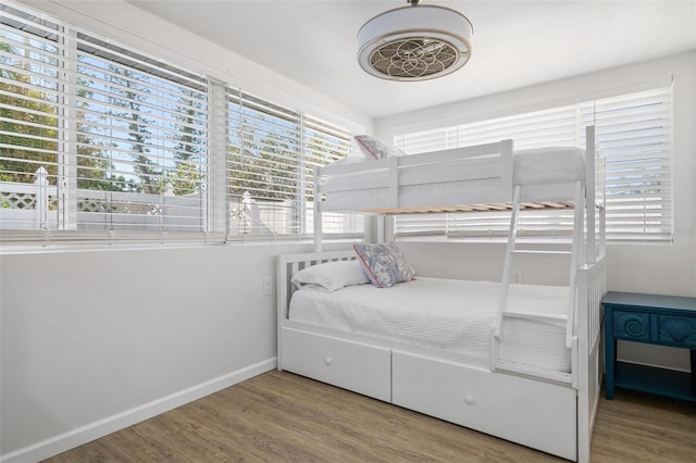 bedroom featuring light hardwood / wood-style flooring