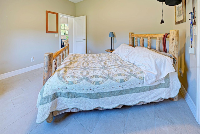 view of tiled bedroom