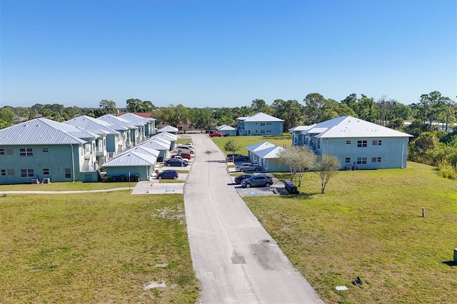 view of front of property with a front lawn