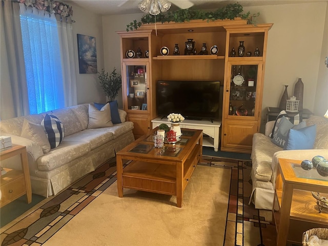 view of carpeted living room