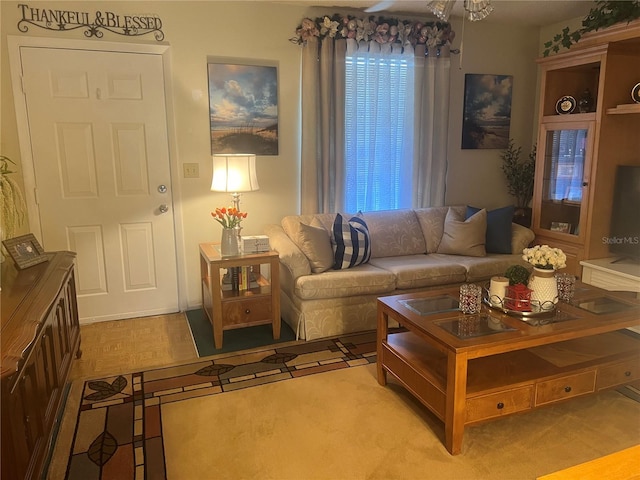 view of carpeted living room