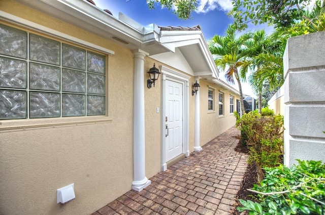 view of doorway to property