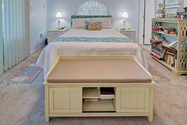 view of carpeted bedroom