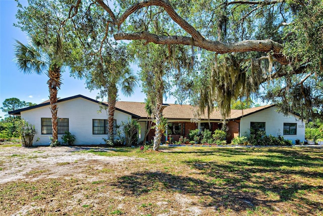 ranch-style house with a front yard