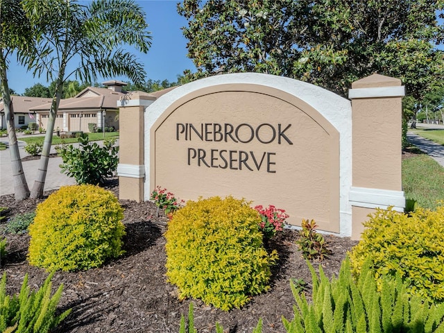 view of community sign