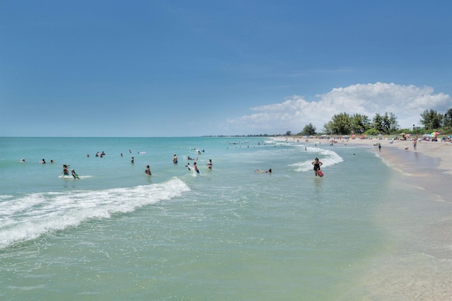 water view with a view of the beach