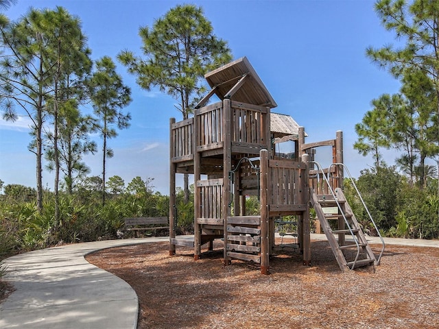 view of jungle gym