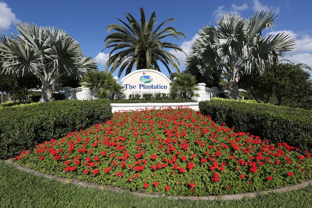 view of community sign