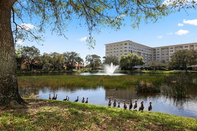 view of water feature