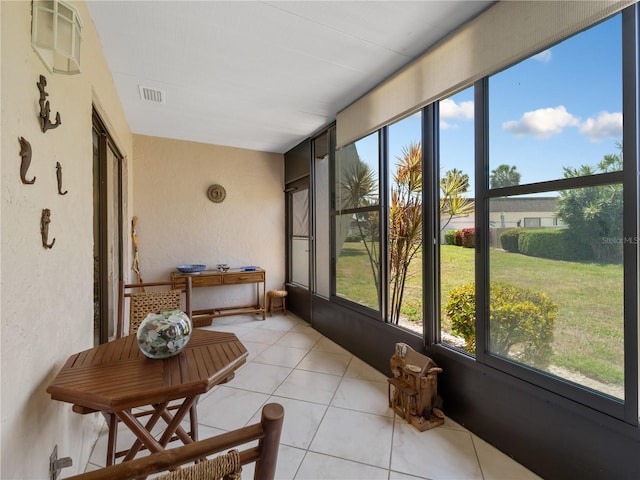 view of sunroom