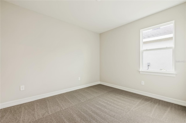 spare room featuring carpet and plenty of natural light