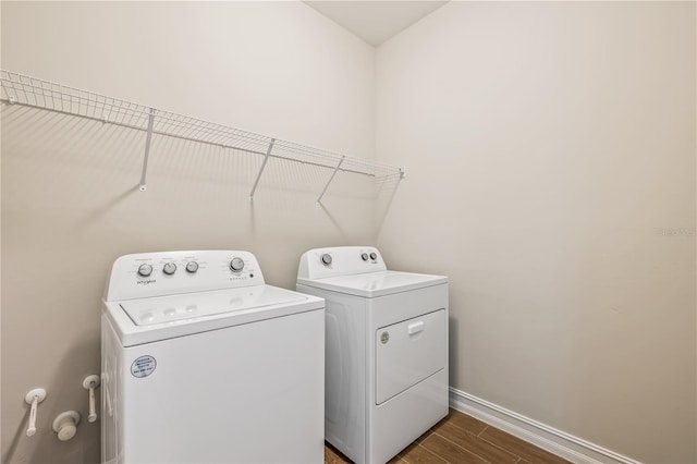 laundry area with washer and dryer